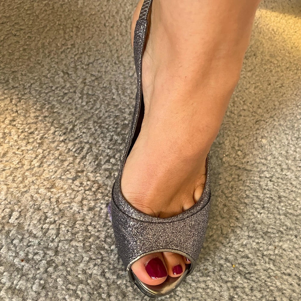 Guess silver heels